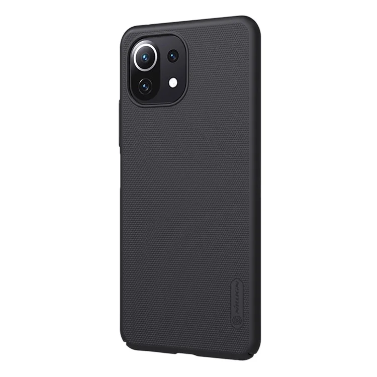 NILLKIN Super Frosted Shield Series Matte Hard Phone Case für Xiaomi Mi 11 Lite 4G / 5G / 11 Lite 5G NE - Schwarz