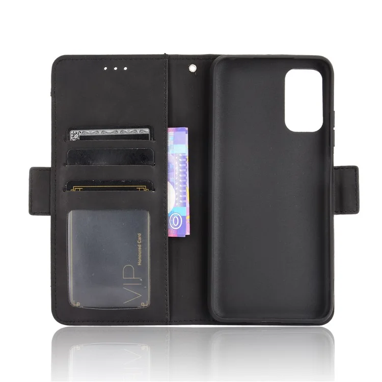 Custodia in pelle con slot per schede multiple Design con supporto per Xiaomi Redmi Note 10 5G/Poco M3 Pro 5G/4G - Nero