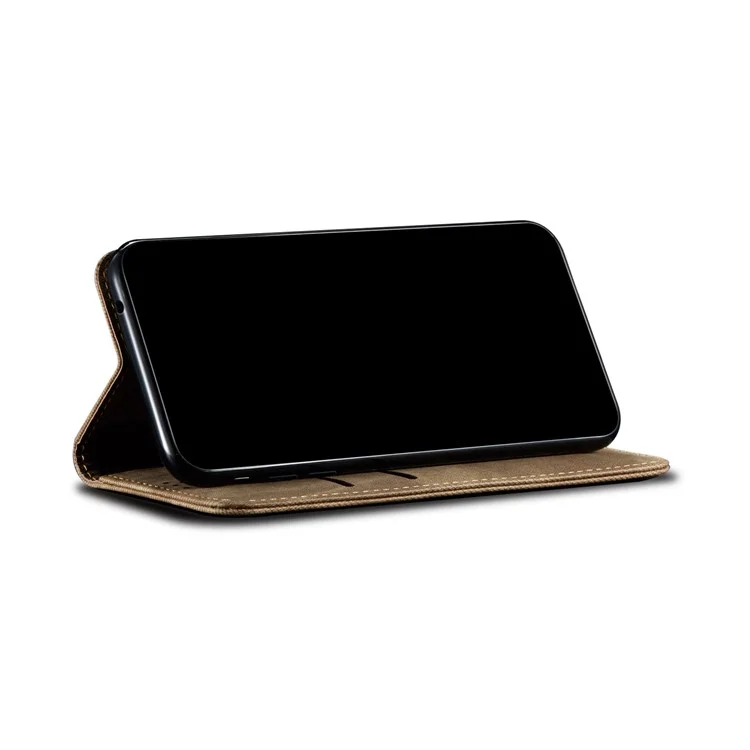 Retro Style Jeans Cloth Leather Wallet Stand Case for Xiaomi Mi 11 Lite 4G / 5G / 11 Lite 5G NE - Green