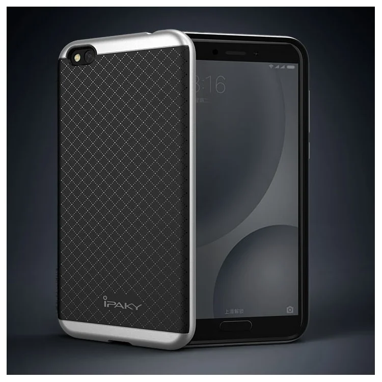 IPAKY PC Bumper + TPU Shell Case for Xiaomi Mi 5c - Silver