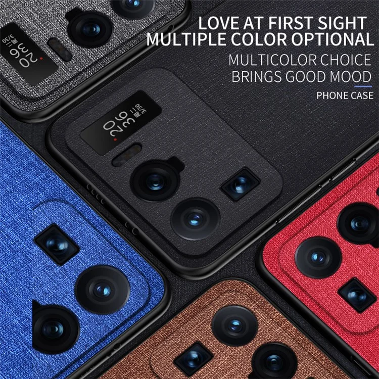 TPU Rivestito in Tessuto + PC Full Protection Ibrido Copertina Del Telefono Per Xiaomi Mi 11 Ultra - Cielo Blu