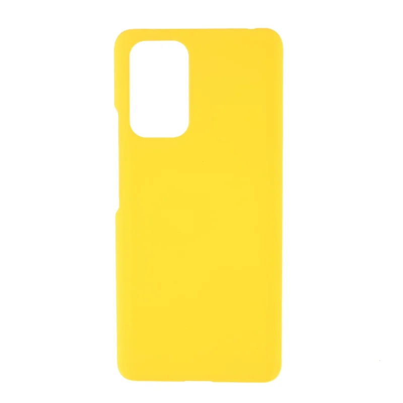 Rubberized Plastic Hard Phone Case for Xiaomi Redmi Note 10 5G/Poco M3 Pro 5G/4G Mobile Phone Cover - Yellow
