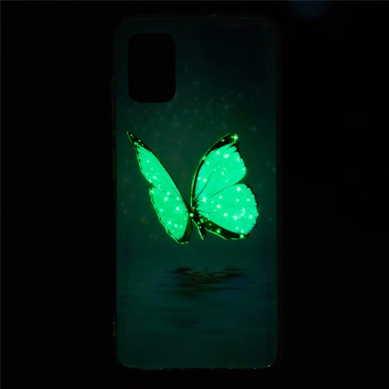 Special Noctilucent IMD Pattern Design TPU Phone Case Protector for Xiaomi Mi 11 Lite 4G / 5G / 11 Lite 5G NE - Blue Butterfly