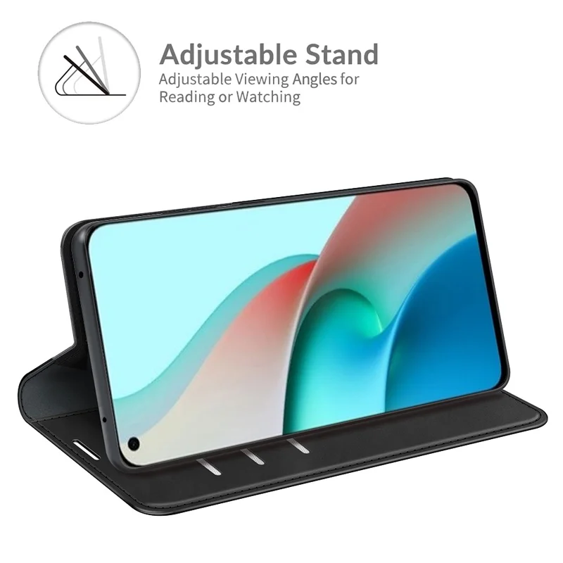 Auto-absorbierter Leder-Berührungsfolio-Klapphülle mit Schutzgehäuse und Geldbörsenständer für Xiaomi Mi 11 Lite 4G / 5G / 11 Lite 5G NE - Schwarz