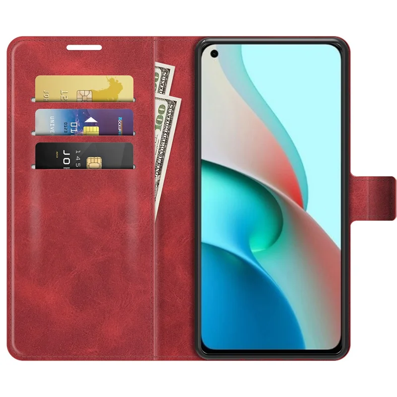 For Xiaomi Mi 11 Lite 4G / 5G / 11 Lite 5G NE Magnetic Clasp Leather Mobile Phone Case Wallet Stand Cover - Red