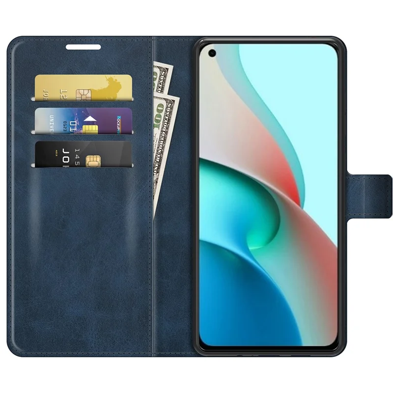 For Xiaomi Mi 11 Lite 4G / 5G / 11 Lite 5G NE Magnetic Clasp Leather Mobile Phone Case Wallet Stand Cover - Blue