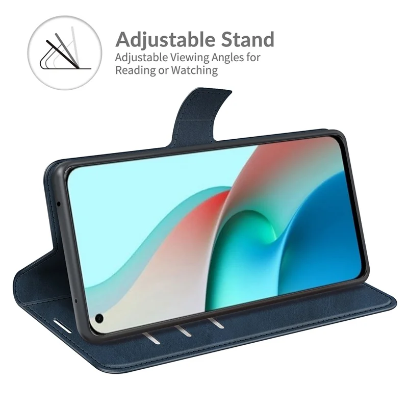 For Xiaomi Mi 11 Lite 4G / 5G / 11 Lite 5G NE Magnetic Clasp Leather Mobile Phone Case Wallet Stand Cover - Blue