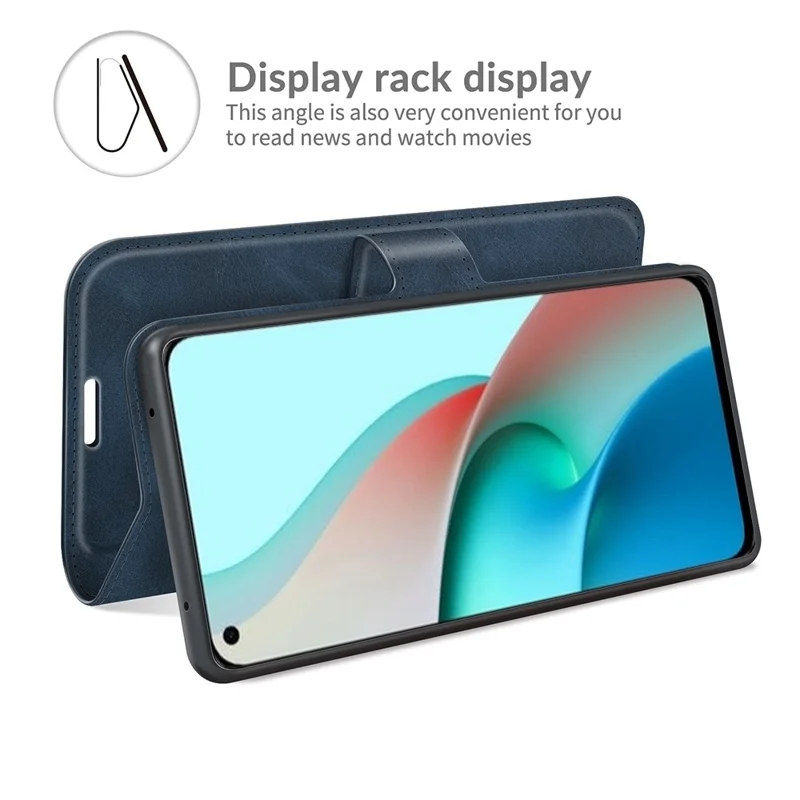 For Xiaomi Mi 11 Lite 4G / 5G / 11 Lite 5G NE Magnetic Clasp Leather Mobile Phone Case Wallet Stand Cover - Blue