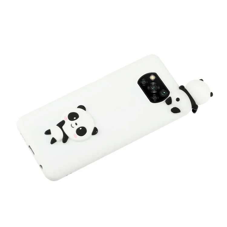 3D and Pattern Printing Design TPU Phone Case for Xiaomi Poco X3 NFC / Xiaomi Poco X3 - Cute Panda