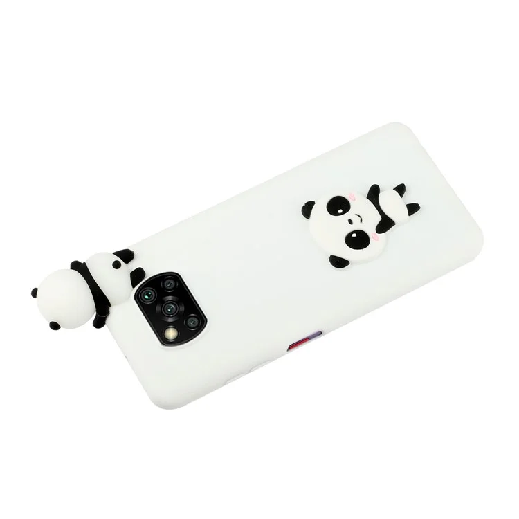 3D and Pattern Printing Design TPU Phone Case for Xiaomi Poco X3 NFC / Xiaomi Poco X3 - Cute Panda