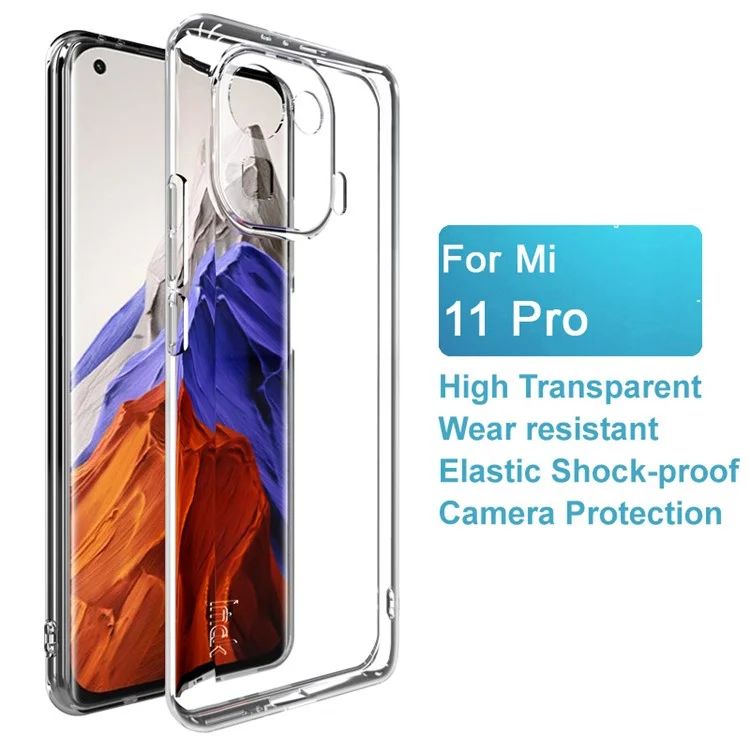 Serie UX-5 IMAK TPU Soft Transparent Telefono Back Cover Per Xiaomi Mi 11 Pro