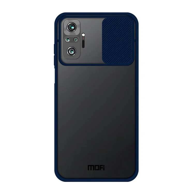 MOFI XINDUN Series Slide Lens Design Hybrid Protective Cover Shock-Absorbed Phone Case for Xiaomi Redmi Note 10 Pro - Blue