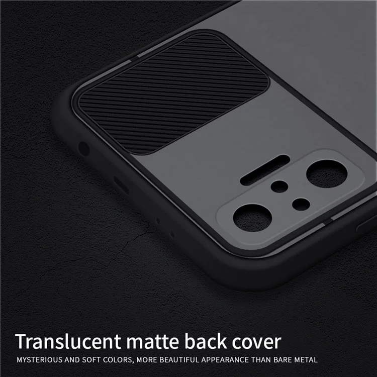 MOFI XINDUN Series Slide Lens Design Hybrid Protective Cover Shock-Absorbed Phone Case for Xiaomi Redmi Note 10 Pro - Blue