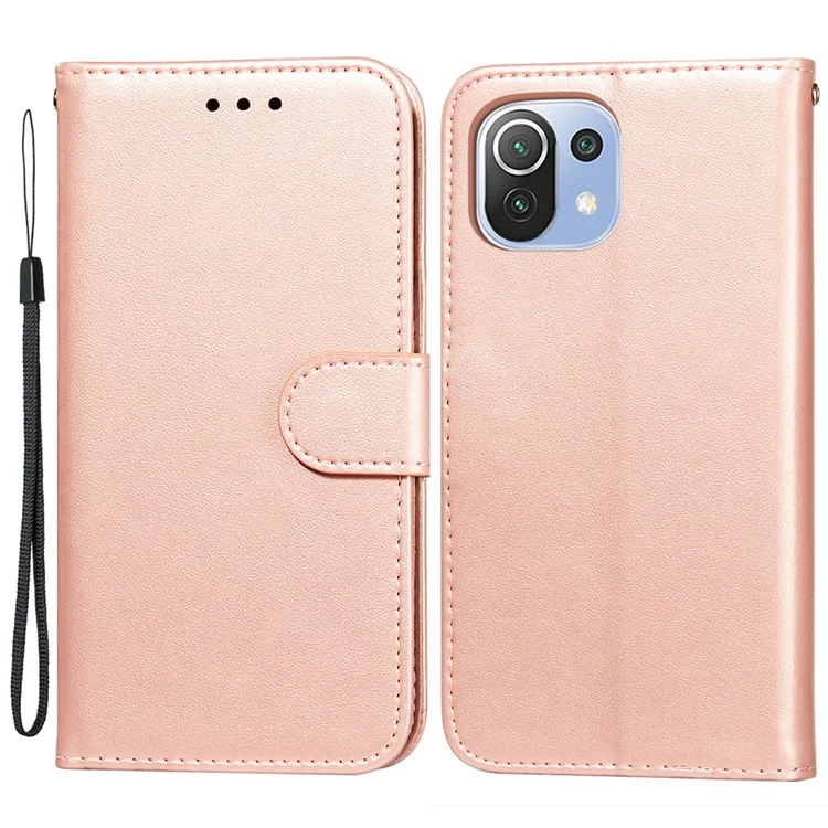 Brieftasche Lederstand Cover Für Xiaomi Mi 11 Lite 4g / 5g / 11 Lite 5G NE - Roségold