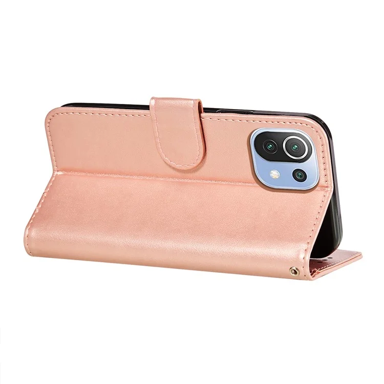 Brieftasche Lederstand Cover Für Xiaomi Mi 11 Lite 4g / 5g / 11 Lite 5G NE - Roségold