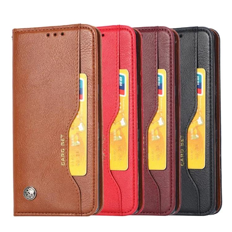 Tampa de Couro de Carteira Absorvida Automaticamente Para Xiaomi Mi 11 Pro - Castanho