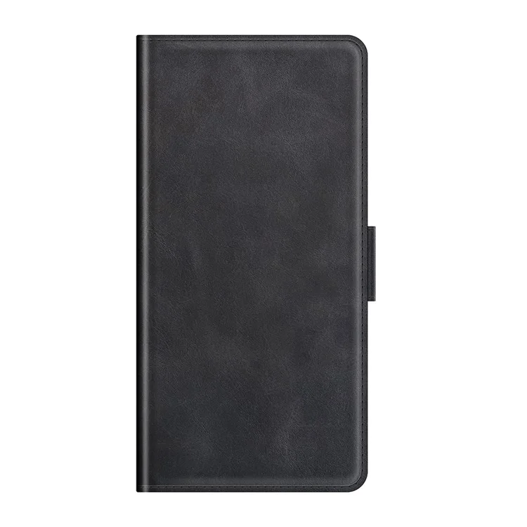 PU Leather Wallet Stand Double Clasp Magnetic Closure Phone Case Shell for Xiaomi Redmi Note 10 5G/Poco M3 Pro 5G/4G - Black
