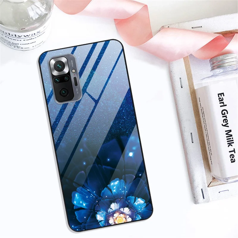 Fancy Style Printing Glass + PC + TPU Combo Cover for Xiaomi Redmi Note 10 Pro Hybrid Case - A Boy