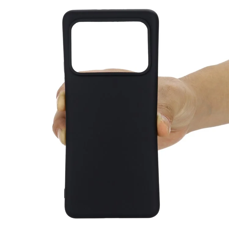 Liquid Silicone Soft Case Protective Shell with Handy Strap for Xiaomi Mi 11 Ultra - Black