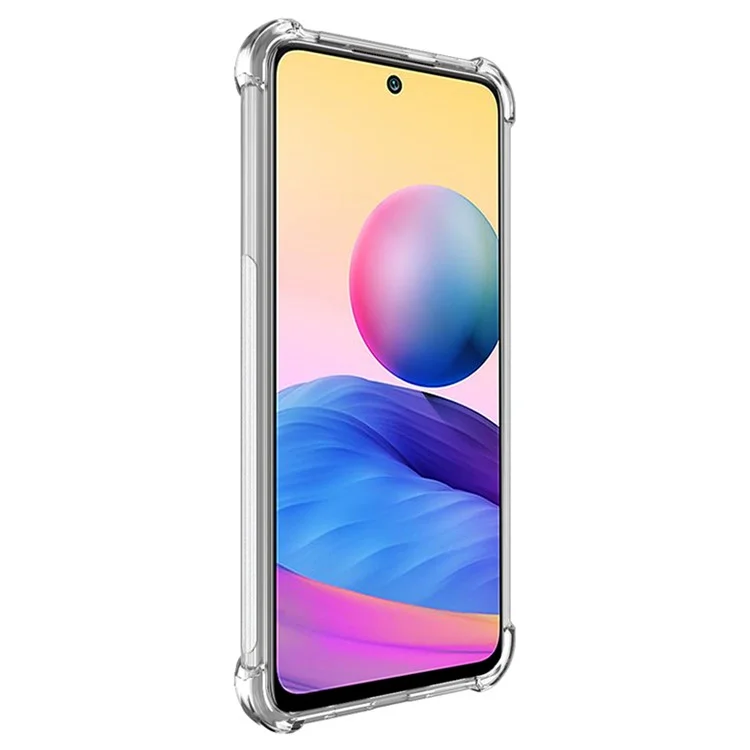 IMAK Custodia Flessibile TPU Antiurto con Protezione dello Schermo ad Alta Trasparenza per Xiaomi Redmi Note 10 5G/Poco M3 Pro 4G/5G - Trasparente