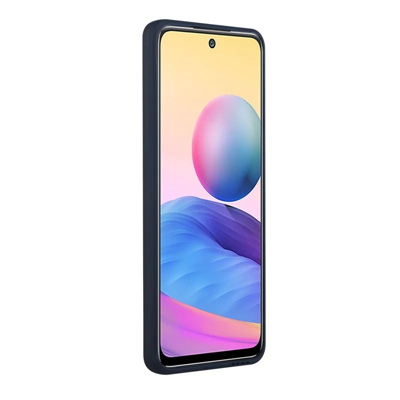 Soft TPU Phone Case Cover with Card Slot for Xiaomi Redmi Note 10 4G / Redmi Note 10S / Poco M5s 4G - Dark Blue