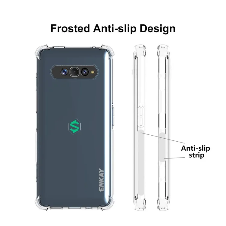 Enkay Hat Prince PRINCE Principlado Anti-slip TPU TPU Mobile Telephone Protector Case Para Xiaomi Black Shark 4