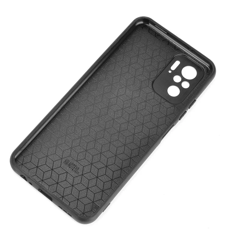 Custodia Per Telefono Cellulare TPU Rivestito in Pelle PU Per Xiaomi Redmi Note 10 4G / Redmi Note 10s - Giallo