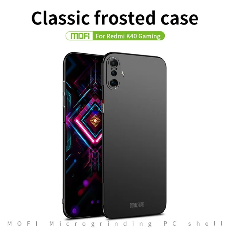 MOFI Shield Slim Frosted Hard PC Case for Xiaomi Redmi K40 Gaming - Preto