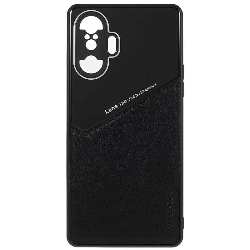 pc en Revêtement en Cuir + Protecteur de Boîtier de Téléphone Mobile Tpu Avec Feuille de Métaux Magnétique Pour Xiaomi Redmi K40 Jeu - le Noir