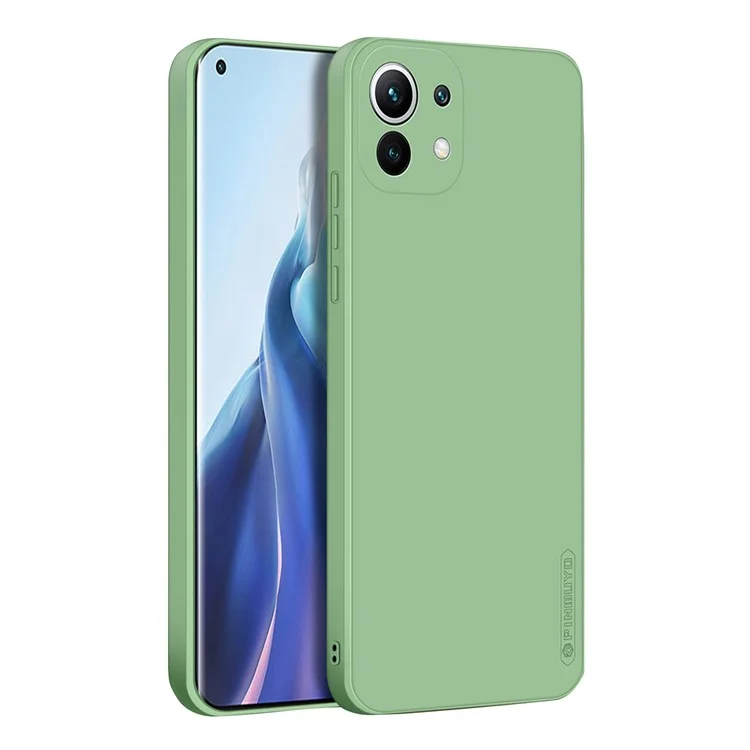 PINWUYO Precise Cut-Out Soft Silicone Cell Phone Case Cover Protector for Xiaomi Mi 11 Lite 4G / 5G / 11 Lite 5G NE  - Green