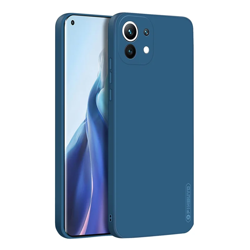 PINWUYO Precise Cut-Out Soft Silicone Cell Phone Case Cover Protector for Xiaomi Mi 11 Lite 4G / 5G / 11 Lite 5G NE  - Blue