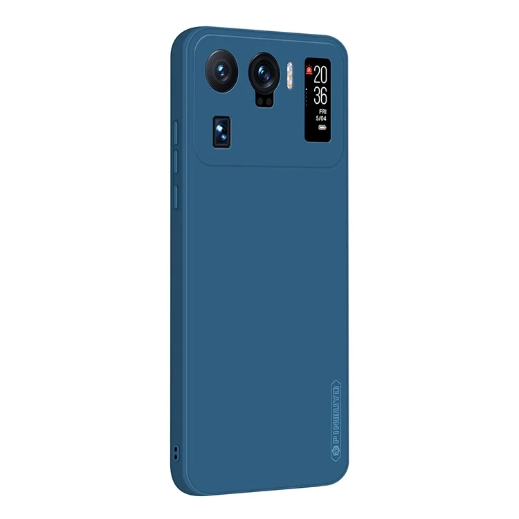 PINWUYO Soft Silicone Precise Cut-out Cell Phone Case Cover Protector for Xiaomi Mi 11 Ultra - Blue