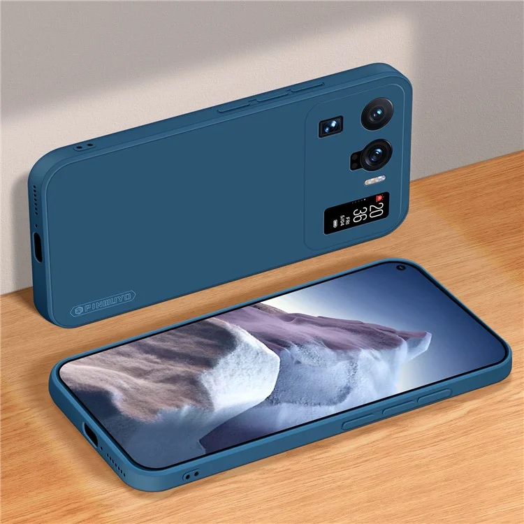 Pinwuyo Soft Silicone Preciso Correto Celular Caso Protetor De Capa Para Xiaomi Mi 11 Ultra - Azul