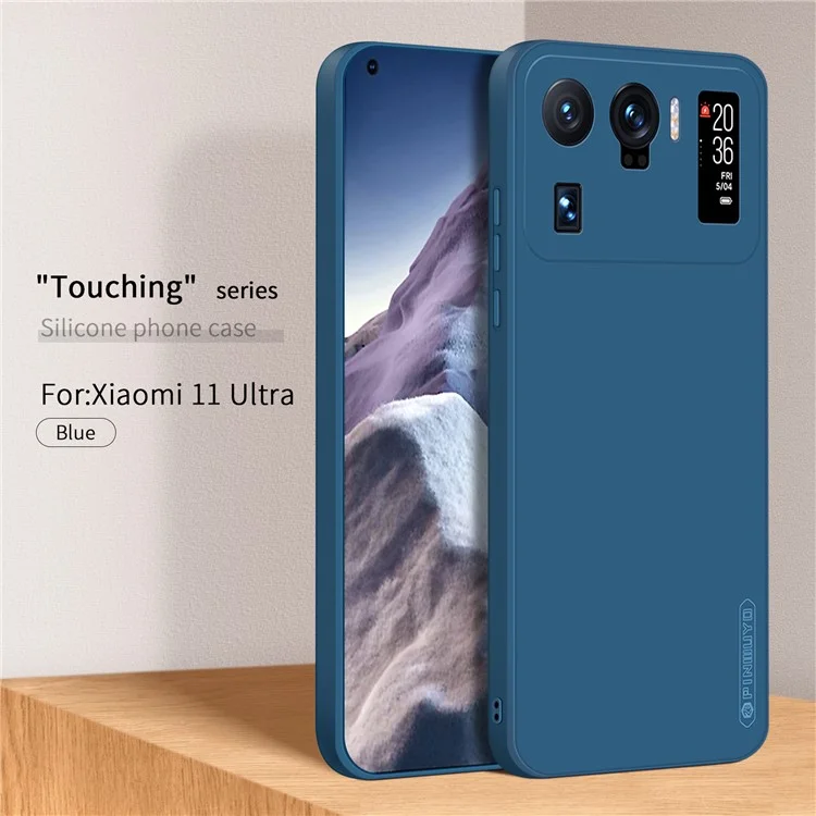 Pinwuyo Soft Silicone Preciso Correto Celular Caso Protetor De Capa Para Xiaomi Mi 11 Ultra - Azul