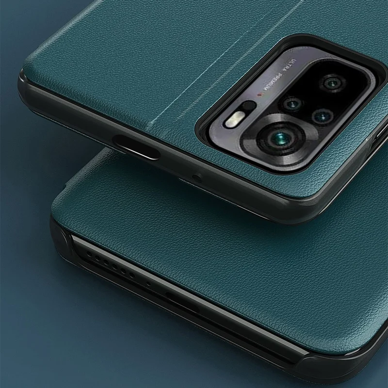 Phone Case Folio Flip PU Leather Stand Cover for Xiaomi Redmi Note 10 5G / Poco M3 Pro 5G / 4G - Blue