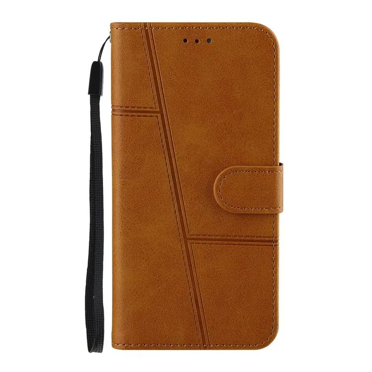Diseño de Stand de Billetera Case de Portada de Teléfono de Cuero Con Correa Para Xiaomi Mi 11 Lite 4G / 5G / 11 Lite 5g ne - Marrón