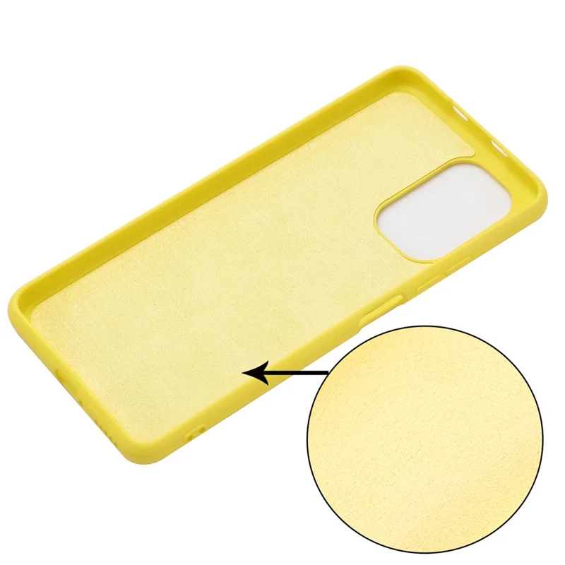 Solid Color Liquid Silicone Soft Phone Case Protective Shell with Strap for Xiaomi Poco M3 Pro 5G/Redmi Note 10 5G/10T 5G - Yellow