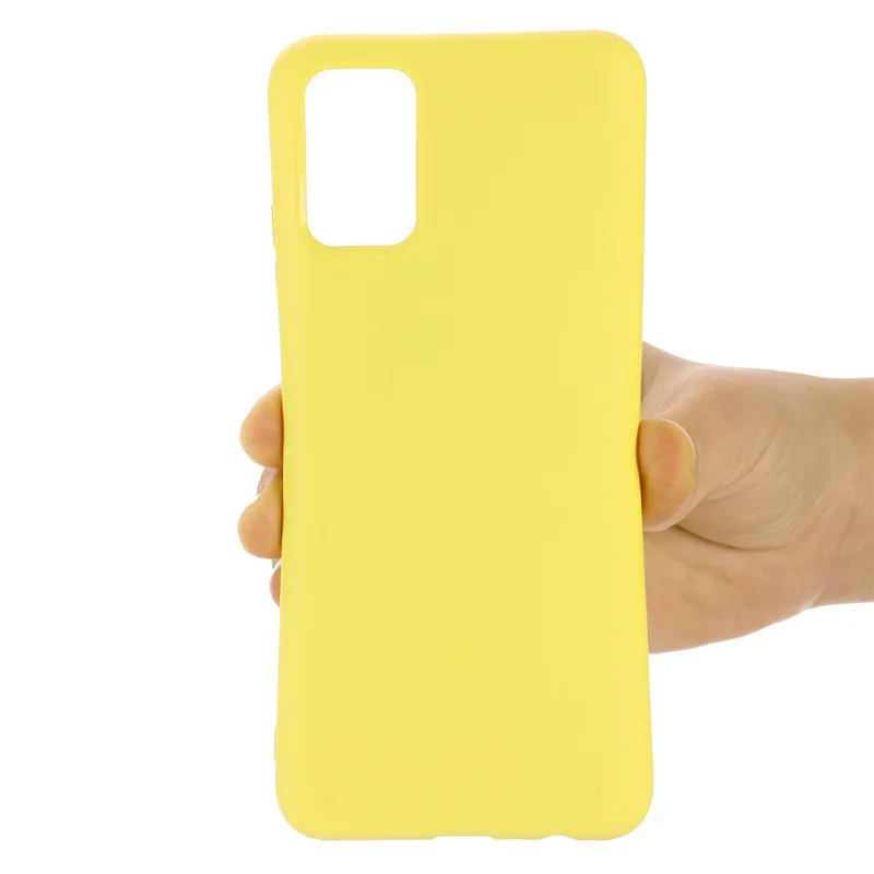 Solid Color Liquid Silicone Soft Phone Case Protective Shell with Strap for Xiaomi Poco M3 Pro 5G/Redmi Note 10 5G/10T 5G - Yellow