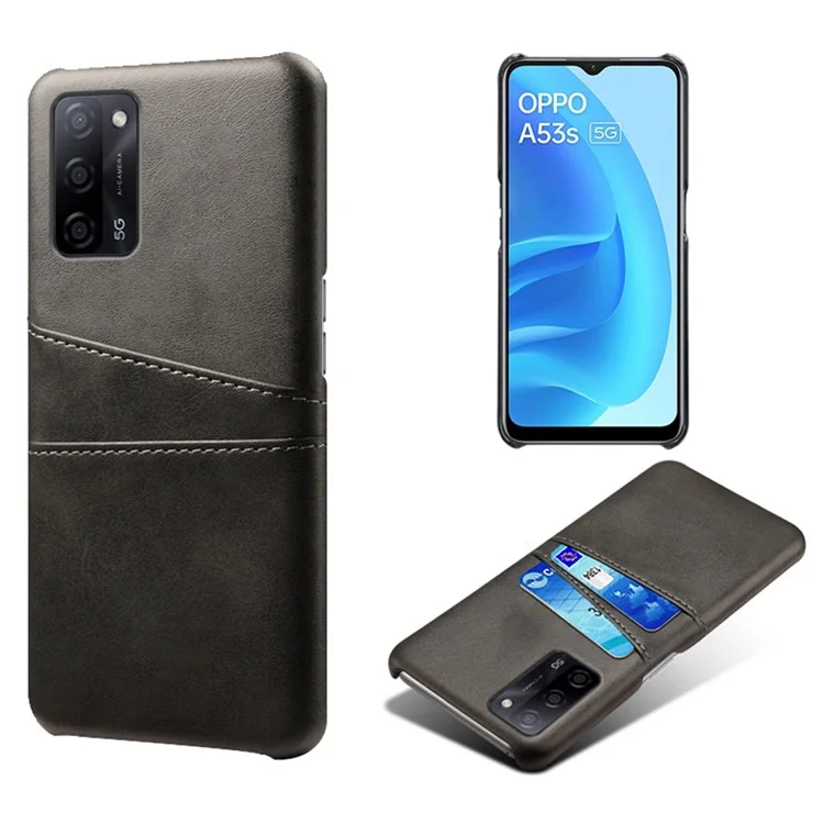 Custodia Per pc Con Rivestimento Con Rivestimento in Pelle Shock KSQ Con Supporto Per Carta Per Oppo A55 5g/a53s 5G 5G - Nero