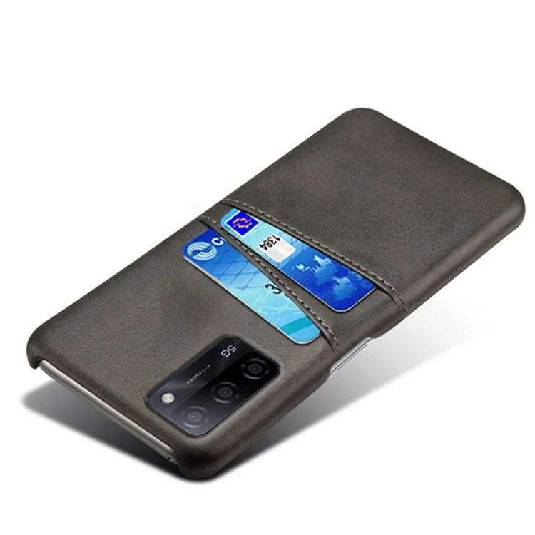 Custodia Per pc Con Rivestimento Con Rivestimento in Pelle Shock KSQ Con Supporto Per Carta Per Oppo A55 5g/a53s 5G 5G - Nero