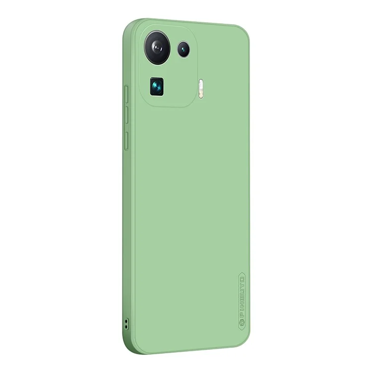 PINWUYO Präzise ausgeschnittene weiche Silikon-Handyhülle Schutzhülle für Xiaomi Mi 11 Pro - Grün