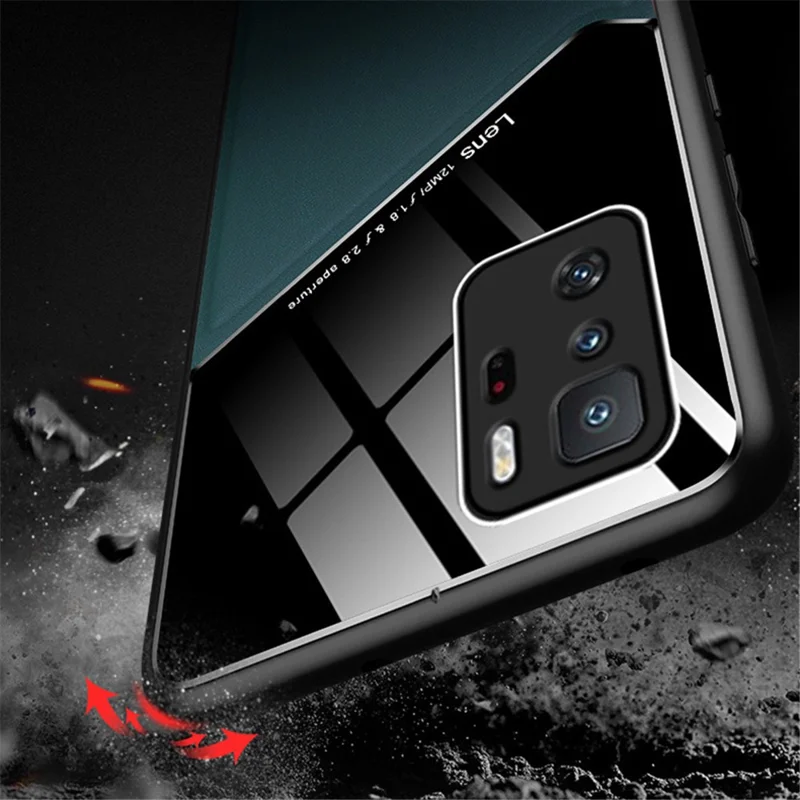 Magnetic Metal Sheet Design Precise Cut-Out Cover Leather Coated Hybrid Phone Case for Xiaomi Redmi Note 10 Pro 5G - Black
