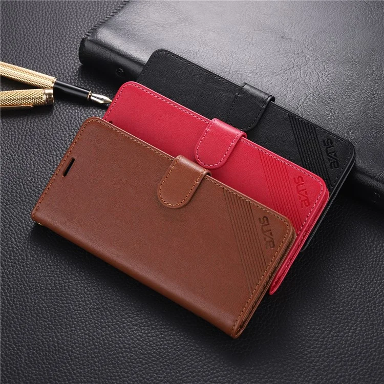 AZNS Wallet Stand Leder Schutzschale Für Xiaomi Redmi Note 10 4G/Note 10s - Braun