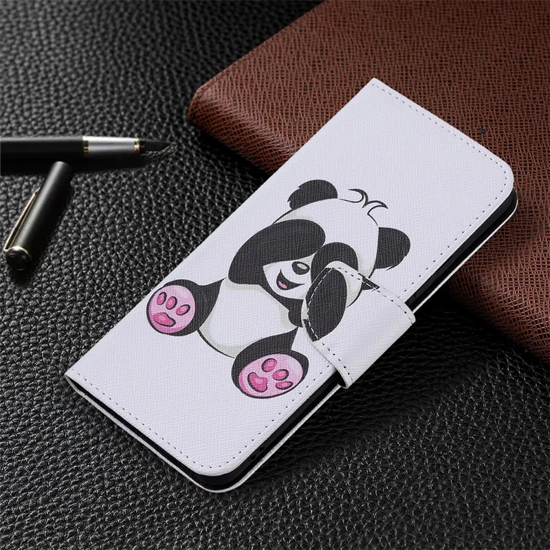 Stand Feature Printing Fashion Pattern Slim Flip Folio Protective Wallet Cover for Xiaomi Mi 11 Lite 4G / 5G / 11 Lite 5G NE  - Panda