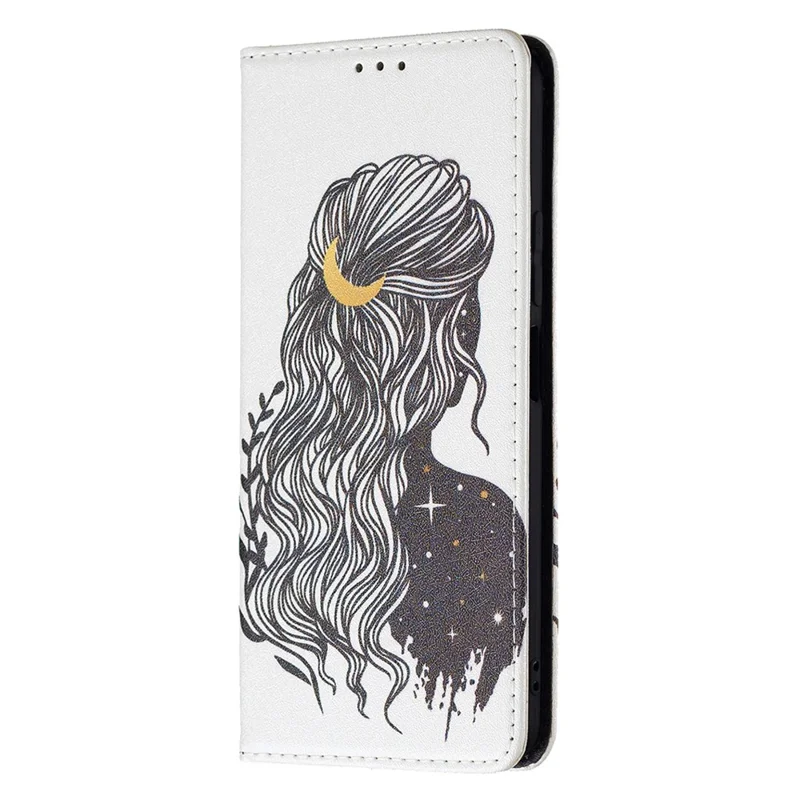 Magnetic Auto-absorbed Pattern Printing PU Leather Stand Walllet Case for Xiaomi Mi 11 Lite 4G / 5G /11 Lite 5G NE - Beauty