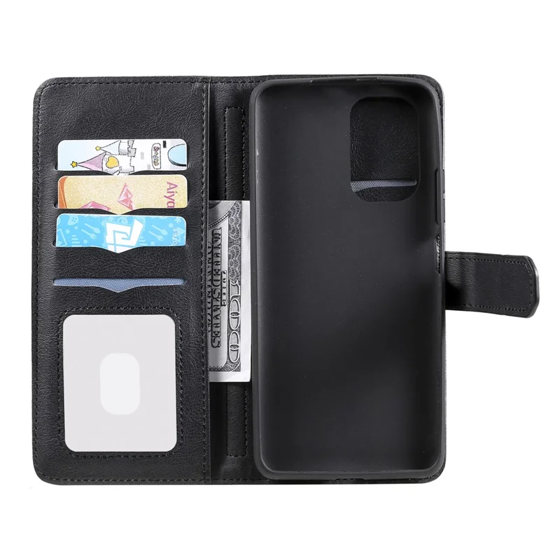 Multi-function 10 Card Slots Wallet Shell for Xiaomi Redmi K40/K40 Pro/Poco F3 Case - Black