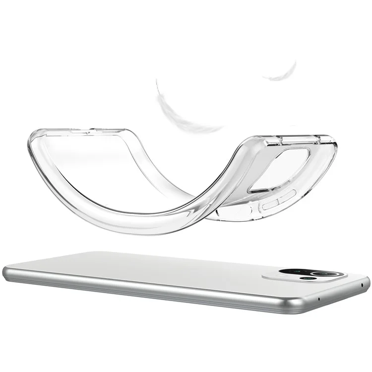 Coque de téléphone en TPU ultra claire anti-empreintes digitales et anti-choc pour Xiaomi Mi 11 Lite 4G / 5G /11 Lite 5G NE