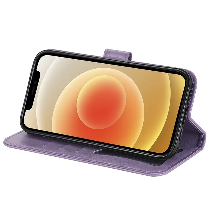pu en Cuir Imprime Fleurs Motif de Portefeuille Case de Téléphone Avec Longe Pour Xiaomi Mi 11 Lite 4g / 5G / 11 Lite 5G NE - Violet