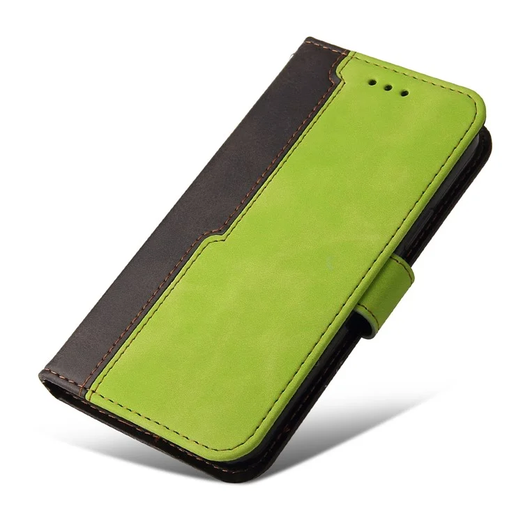 Custodia protettiva in pelle PU con chiusura magnetica, tracolla e smagli moda per Xiaomi Redmi Note 10 5G / Note 10T 5G / Poco M3 Pro 5G / 4G - Verde/Nero 