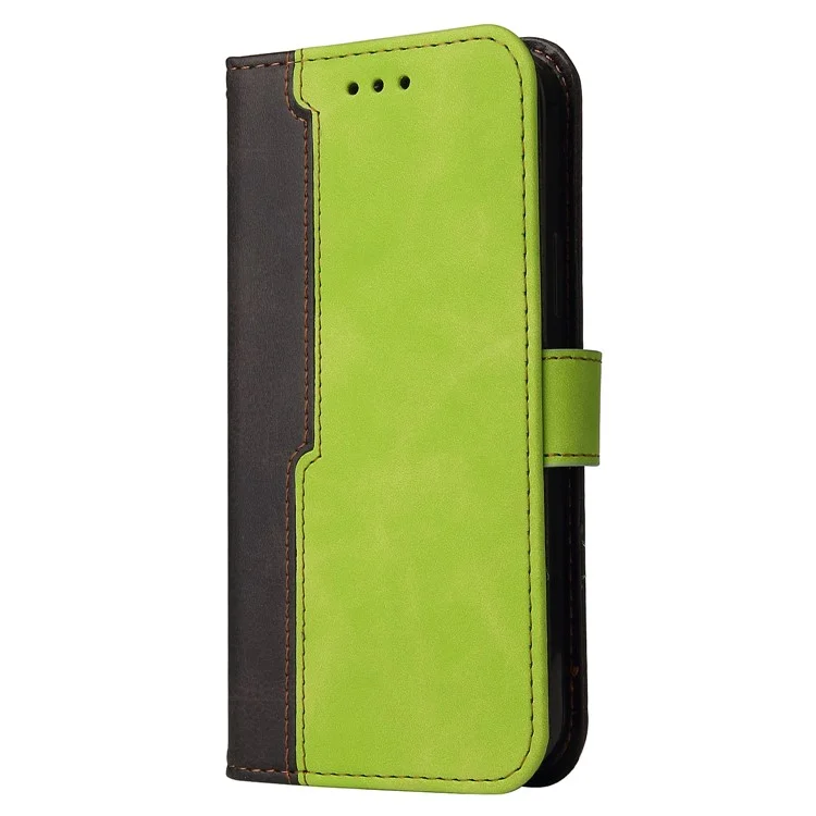 Custodia protettiva in pelle PU con chiusura magnetica, tracolla e smagli moda per Xiaomi Redmi Note 10 5G / Note 10T 5G / Poco M3 Pro 5G / 4G - Verde/Nero 